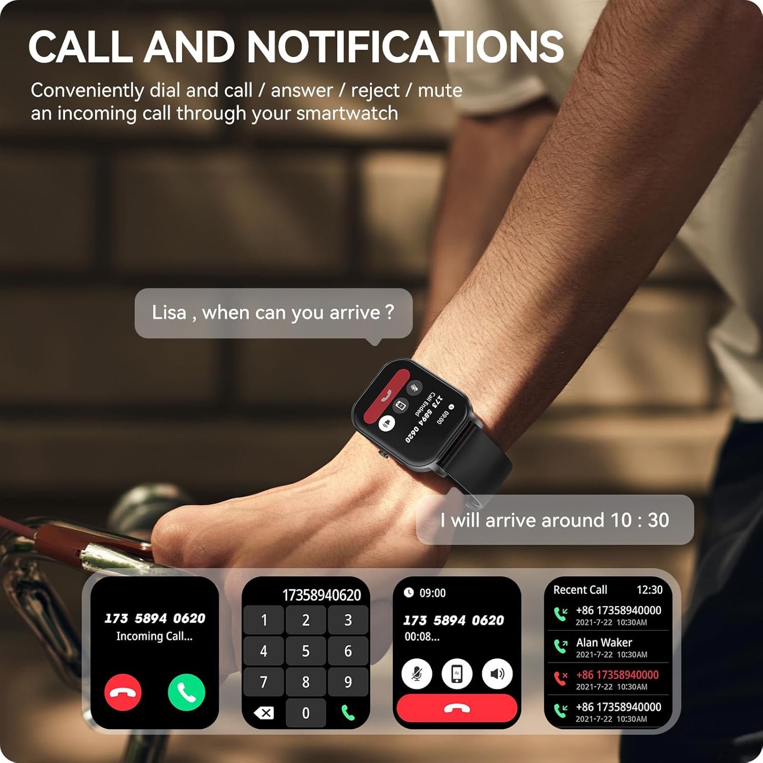 Smart Watches for Men Women(Answer/Maker Calls), 100+ Sport Modes Fitness Tracker with IP68 Waterproof Heart Rate Sleep Monitor Activity Tracker and Smartwatch for Android iOS - Image 3