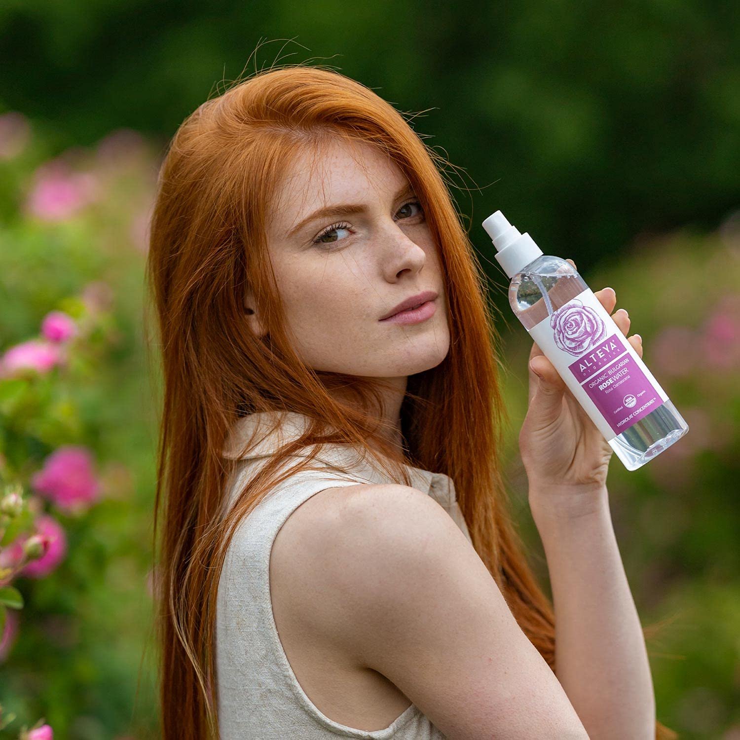 Alteya Organics Rose Water USDA Certified Organic Facial Toner, 8.5 Fl Oz/250mL Pure Bulgarian Rosa Damascena Flower Water, Award-Winning Moisturizer BPA-Free Spray Bottle - Image 6
