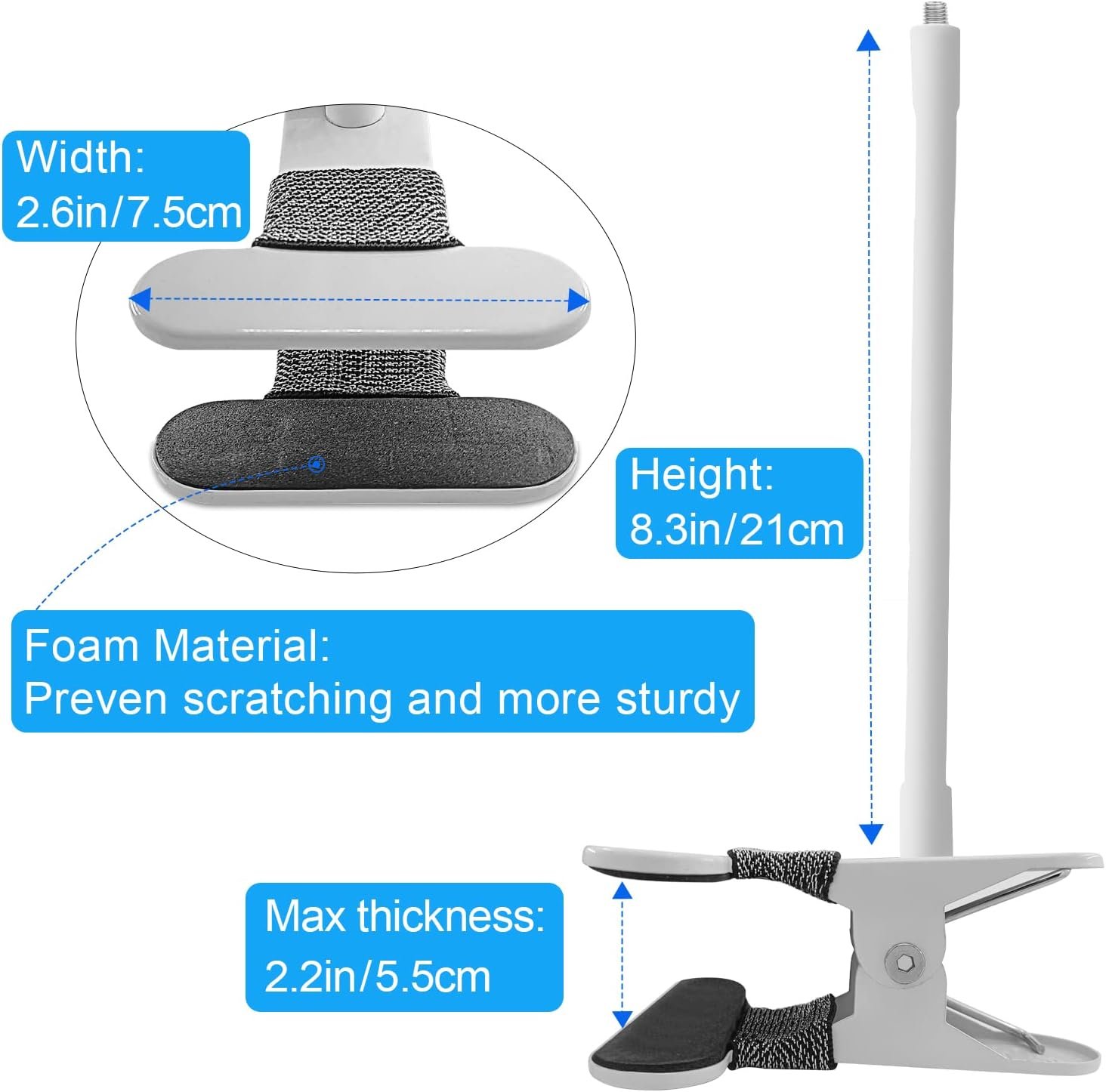 2Pack Flexible Clamp Mount Compatible with Wyze Cam Pan V2 (2021 Release) &Wyze Cam Pan V3 Indoor/Outdoor (2023 Release), Flexible Gooseneck Mounting Bracket No Tools or Wall Damage Required - Image 7