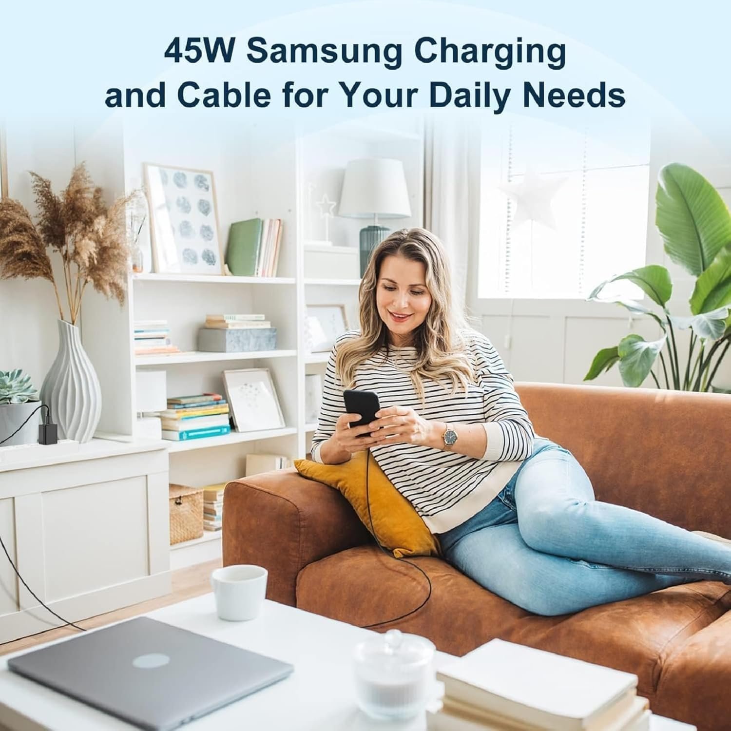 Samsung Charger Super Fast Charging 45W USB C Super Fast Charger with 6FT Type C Charger Cable Cord for Samsung Galaxy S24/S23/S22/S21/S20/Ultra/Plus/FE,Note 20/10,Galaxy Tab S9,Z Fold/Z Flip,A54,A14 - Image 9