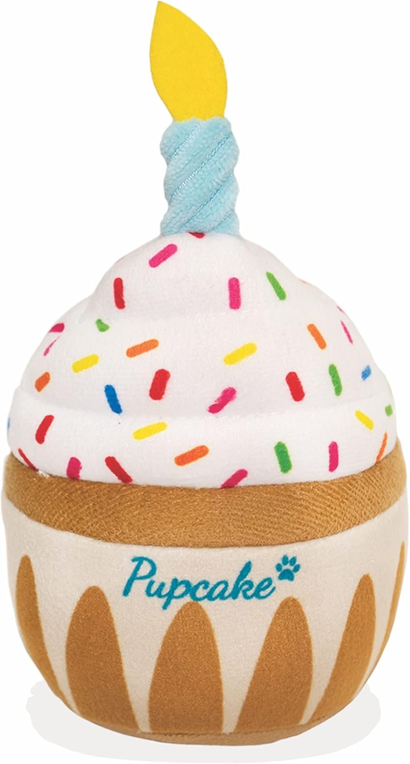 Nestpark Dog Birthday Toy - Pup Cake Puppy Cupcake Plush Squeak and Crinkle Gift - Image 2