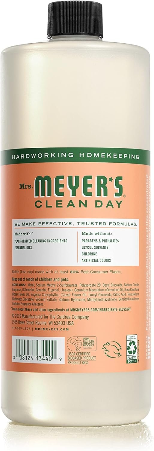 MRS. MEYER'S CLEAN DAY Multi-Surface Cleaner Concentrate, Use to Clean Floors, Tile, Counters, Geranium, 32 fl. Oz - Image 3