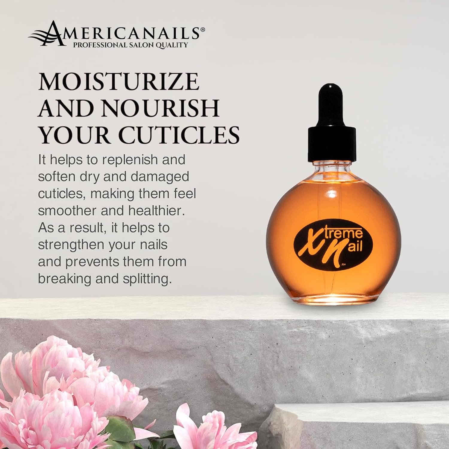 Xtreme Nail Cuticle Oil - Hydrating, Scented Oil for Radiant Cosmetic Nail - Replenishes & Softens Cuticles - Vitamin E Infused - Fresh Peach, 2.5oz - Image 3