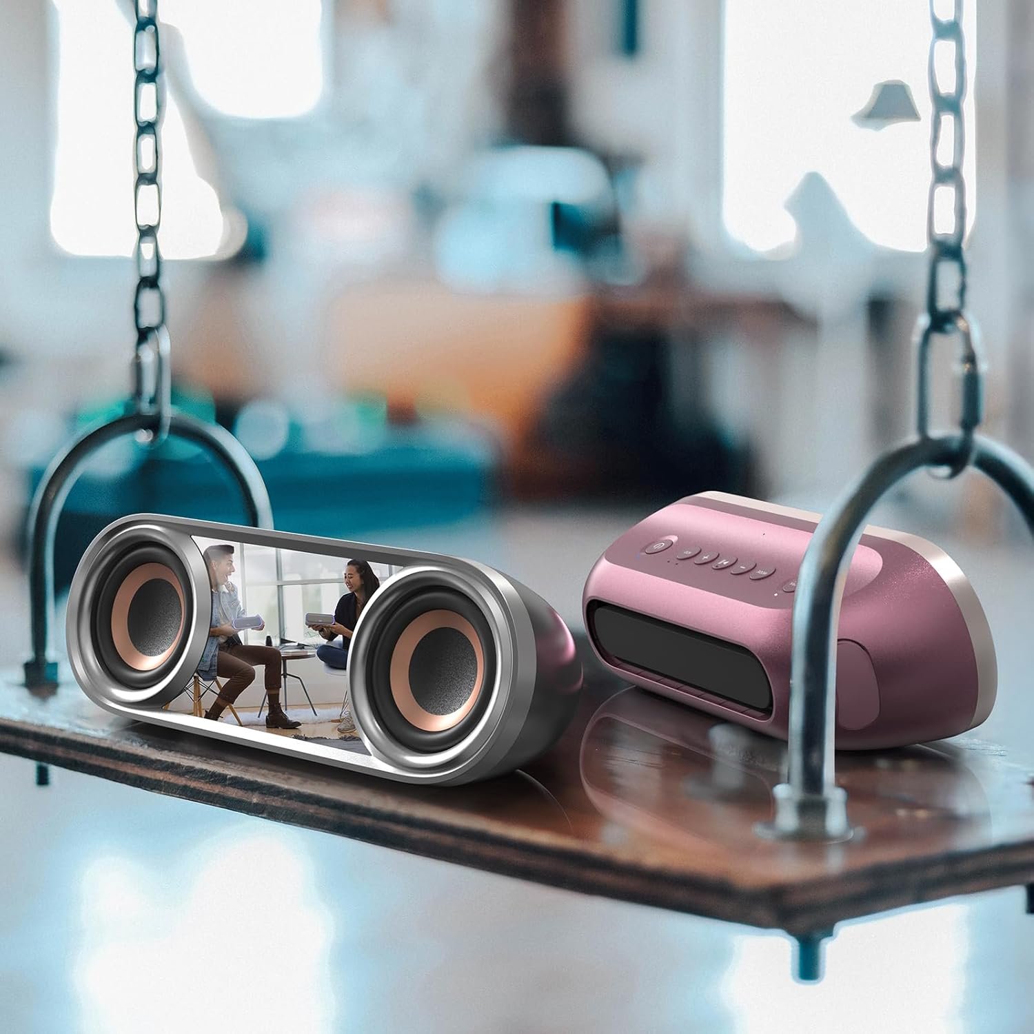 DOSS SoundBox Pro+ P400 Bluetooth Speaker, 50W Stereo Sound with Extra Bass, 26H Playtime, Cool Phantom Mirror Lights, IPX5 Waterproof Speaker for Outdoor, Home, Party, and Electronic Gadgets. - Image 10