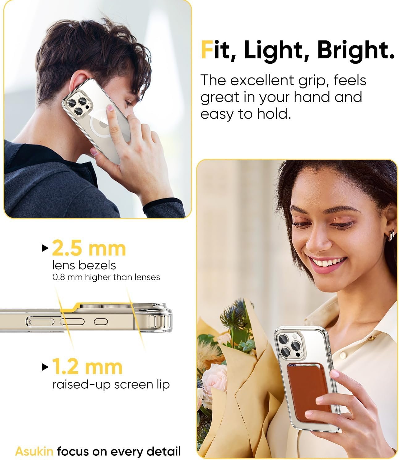 for iPhone 15 Pro Max Case, Strong Magnet-Compatible with MagSafe, Shockproof Military-Grade Protection, Slim Mag Safe Thin Phone Cover Promax 6.7 In for Apple 15pro Max, Clear (Super Magnetic) - Image 7