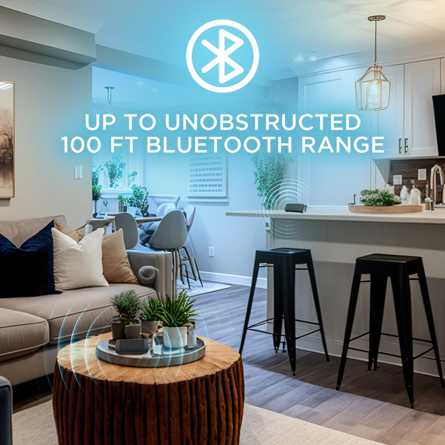 OontZ Ultra Bluetooth Speaker, Dual Edition Waterproof Bluetooth Speaker, Aux input, 14 Watts, Surround Sound, Rich Bass, Portable Wireless Speaker, Indoor Outdoor Speaker 20 hrs playtime (Black-Dual) - Image 3