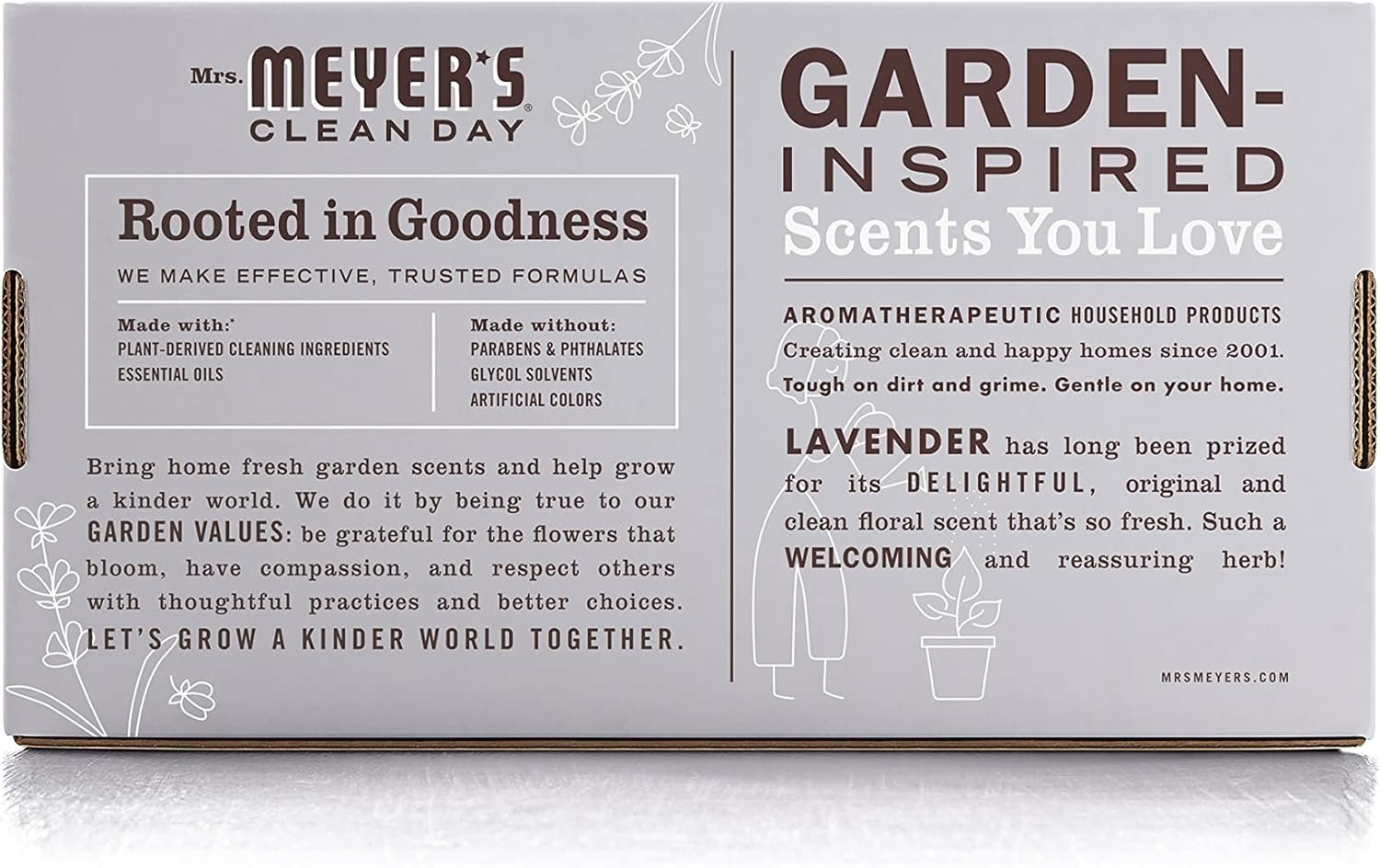 MRS. MEYER'S CLEAN DAY Multi-Surface Everyday Cleaner Concentrated Refills, 4 Concentrated Refills (2 Fl. Oz. each), Eco Friendly, Lavender Scent, Makes 64 Fl. Oz. Total - Image 3