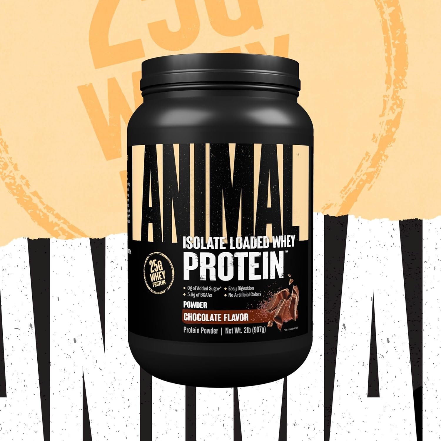 Animal Whey Isolate Protein Powder - Loaded for Pre & Post Workout Muscle Builder and Recovery with Digestive Enzymes for Men & Women - 25g Protein, Great Taste, Low Sugar - Chocolate 2 lbs - Image 4