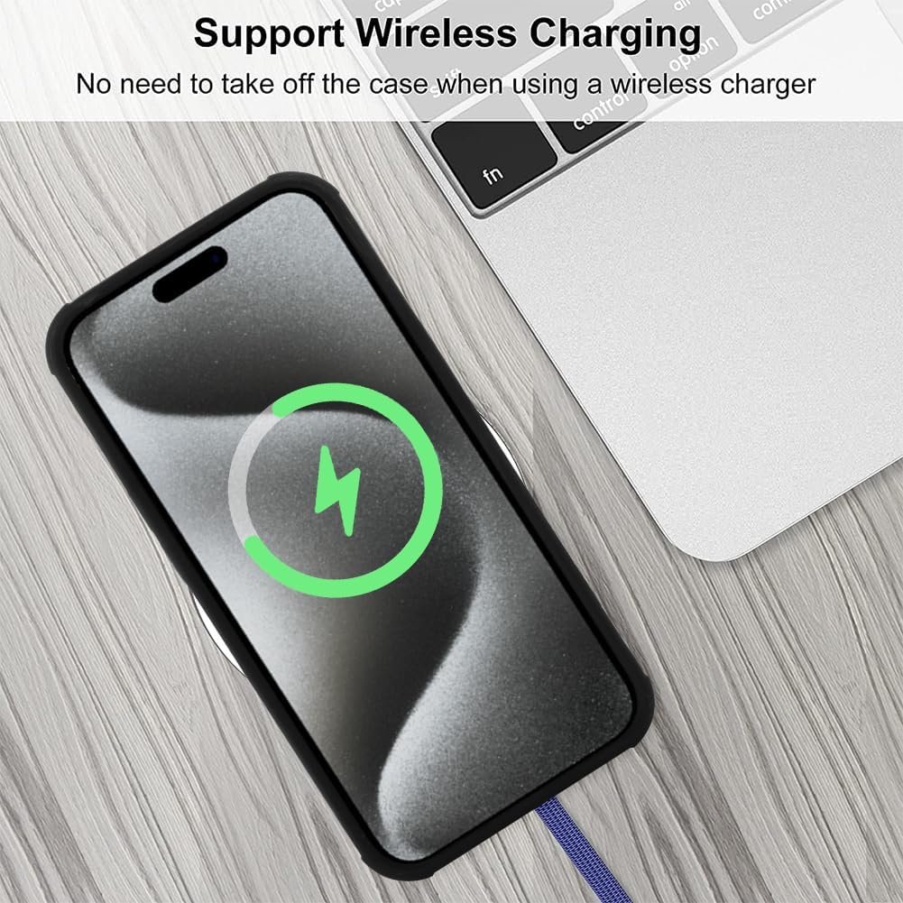 Case for iPhone 15 Pro Max 6.7" 2023 Wave Pattern Case, Soft TPU Bumper Silicone Glue Phone Case Cute Zebra Pattern Cover Designed for Female Girls Black White - Image 6