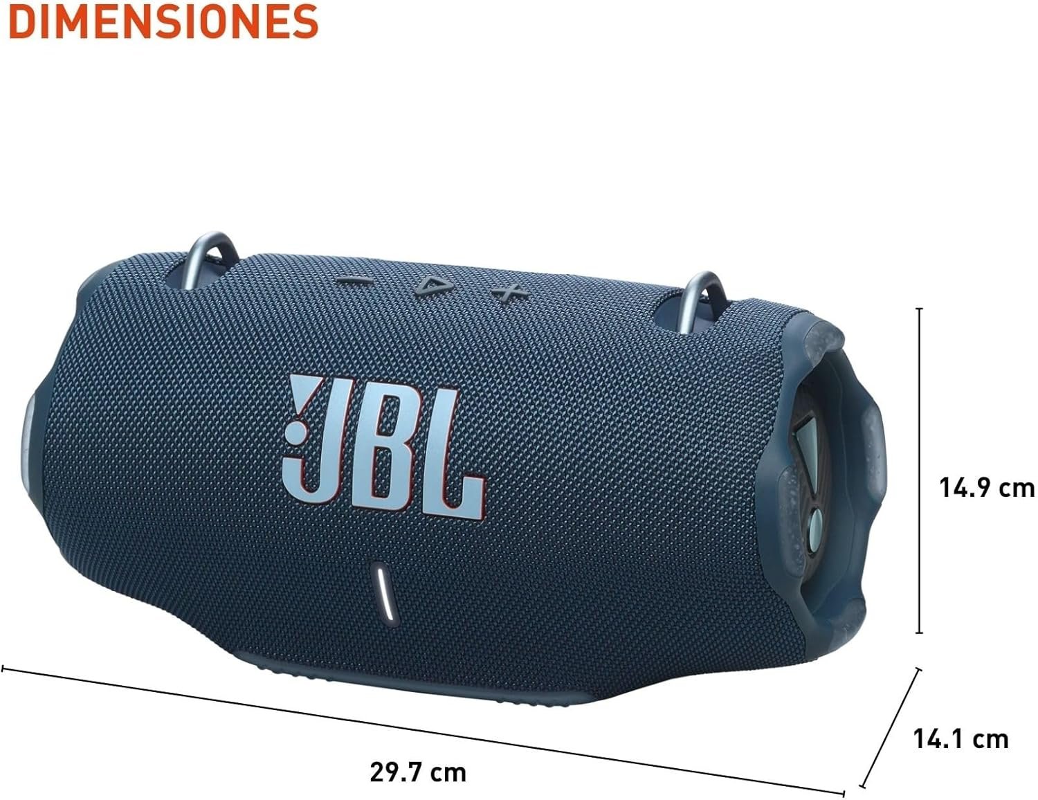 JBL Xtreme 4 - Portable Bluetooth Speaker, Powerful Sound and Deep Bass, IP67 Waterproof, 24 Hours of Playtime, Powerbank, PartyBoost for Multi-Speaker Pairing (Blue) - Image 4