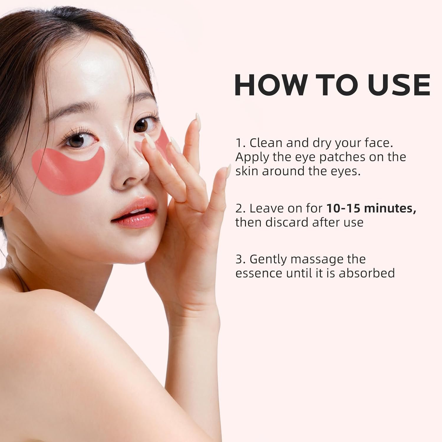 Dr. Pure Under Eye Patches for Puffiness: Dark Circles and Puffy Eyes Treatment Caffeine Eye Mask with Niacinamide Hyaluronic Acid - Smooth Wrinkles Reduce Eye Bags Undereye Gel Pad (30 Pairs) - Image 8