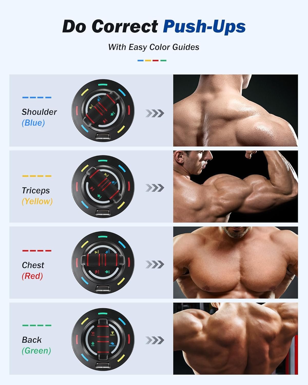 Push Up Board System, Fitness Workout Tool Workout Push Up Stand, Push Up Stand Board Multifunctional Portable Stand Board for Men Women Home Fitness Training Fitness Workout Push Up Stand - Image 3