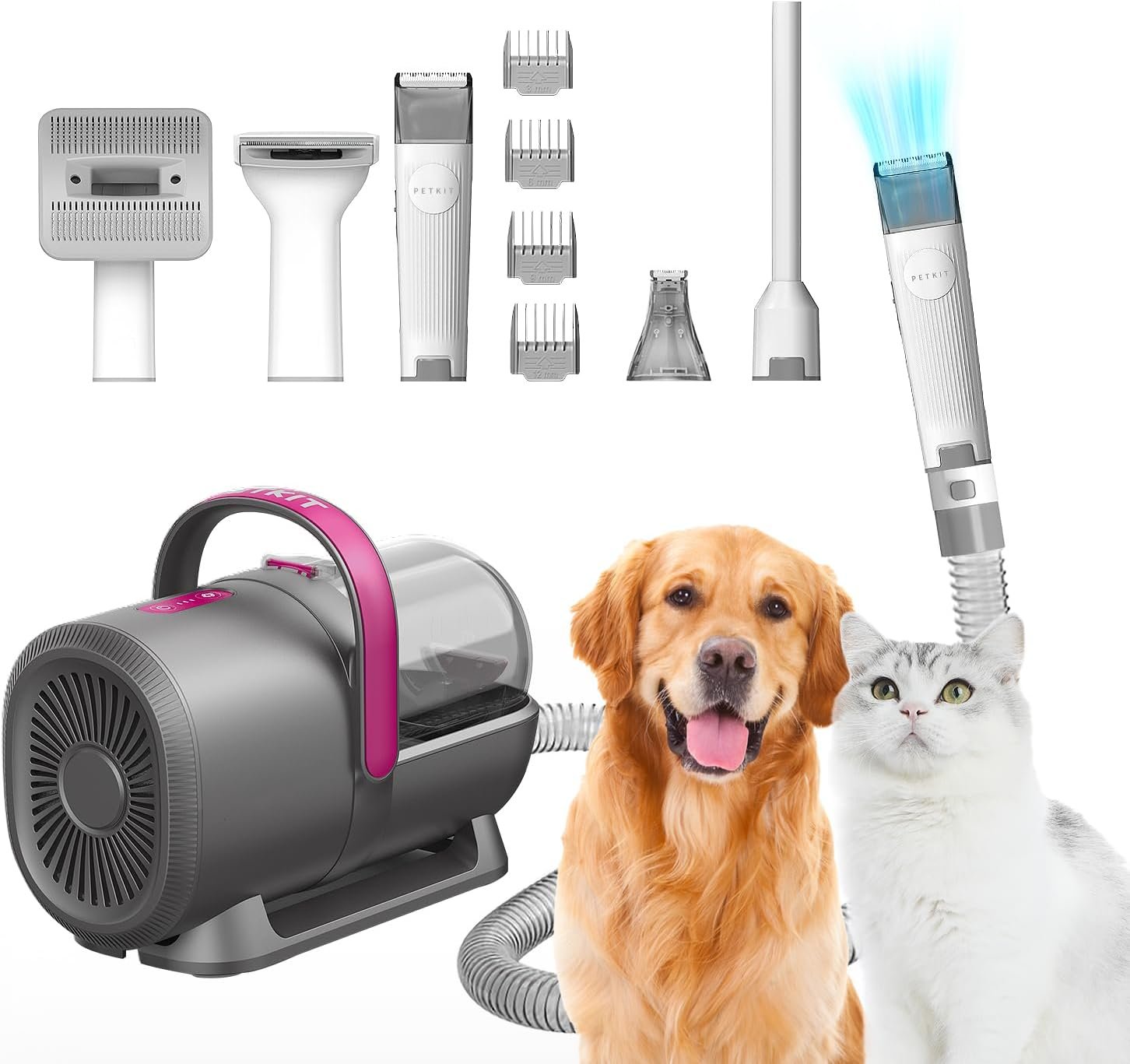 PETKIT Pet Grooming Kit & Vacuum Suction 99% Pet Hair, Professional Dog Grooming Vacuum with Pet Nail Clipper Grinder for Dogs Cats and Other Animals,1.5L Dust Cup Dog Brush Vacuum Hair Shedding Tools - Image 2