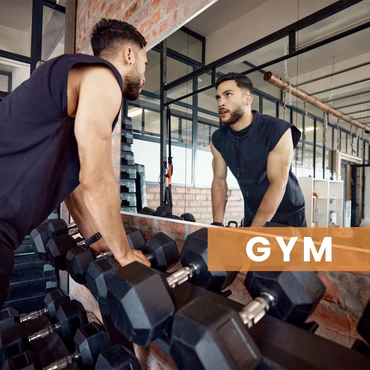 Home Gym Mirror, 48X24 Inch(Each)-2Pcs, Frameless Large Full Body Mirror Yoga Mirror, Tempered Glass Mirror, Full Length Wall Mounted Mirror for Gym, Yoga Studio, Bedroom, Dancing Studio - Image 5