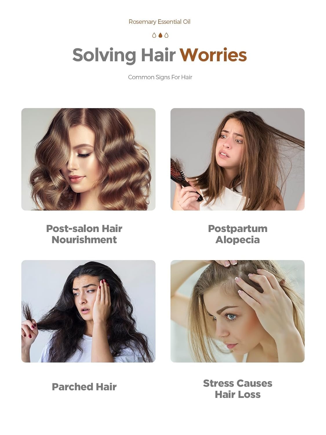 Rosemary Essential Oil for hair, Natural Rosemary Oil for Hair Growth,Hair Care,Hair Oiling,Nourishes The Scalp,Hair Growth Serum For Diffuser & Cleansing Dry Scalp Care (2 Fl Oz) with Glass Dropper - Image 5