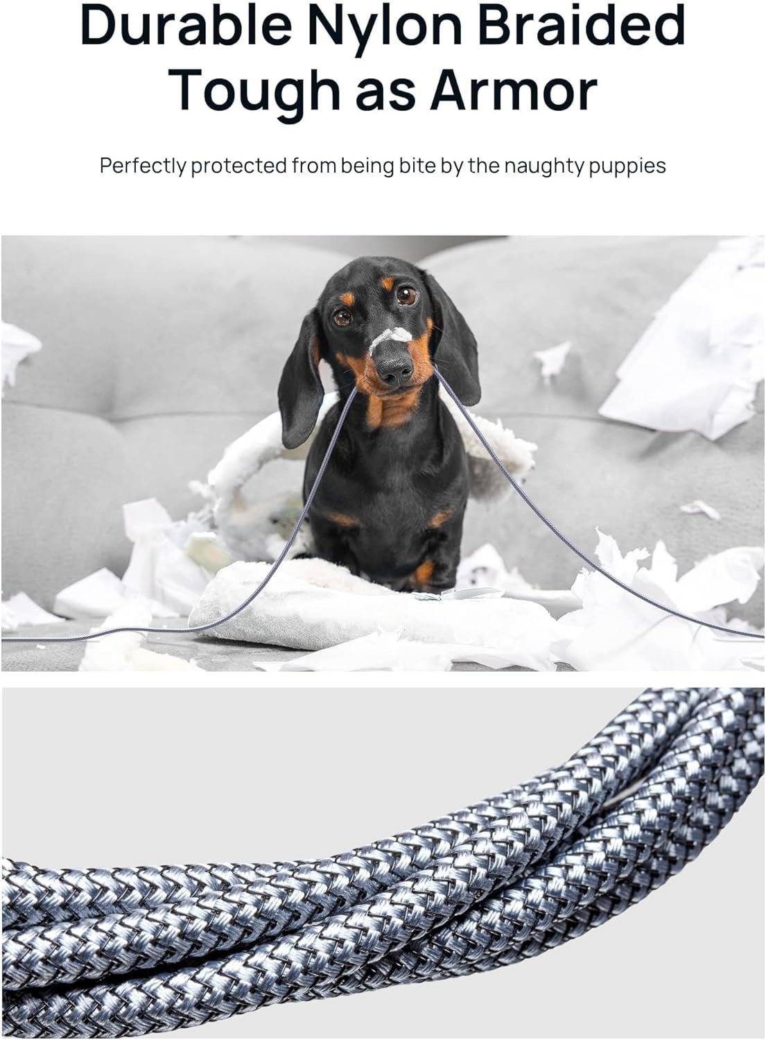 JSAUX 240W USB C to USB C Cable 10FT, 5A USB Type-C Charger Fast Charging Cord Compatible with iPhone 15 Plus/15 Pro/15 Pro Max MacBook Pro/Air M2 iPad Pro Air Mini 6 Samsung S23/S22 Pixel Steam Grey - Image 9