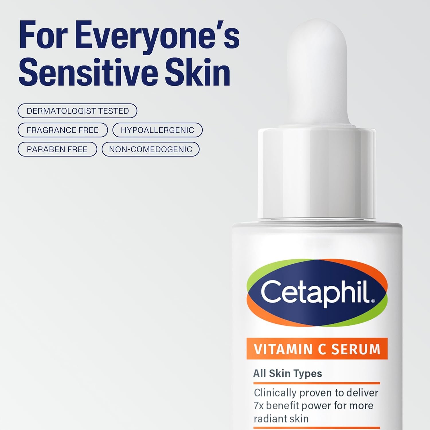 Cetaphil Vitamin C Serum, Visibly Reduces Look of Dark Spots and Hyperpigmentation, Formulated with Niacinamide, Designed for Sensitive Skin, Fragrance Free, Dermatologist Tested, 1oz - Image 4