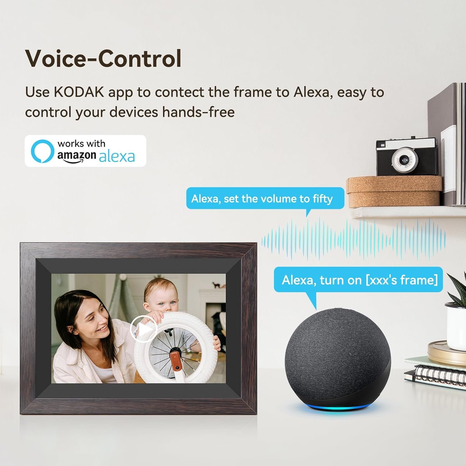 KODAK 10.1 Inch WiFi Digital Picture Frame with 32GB Storage, Electronic Smart Digital Photo Frame 1280x800 IPS Touch Screen, Auto-Rotate, Share Moments Instantly Gifts for Women Mothers Day Christmas - Image 8