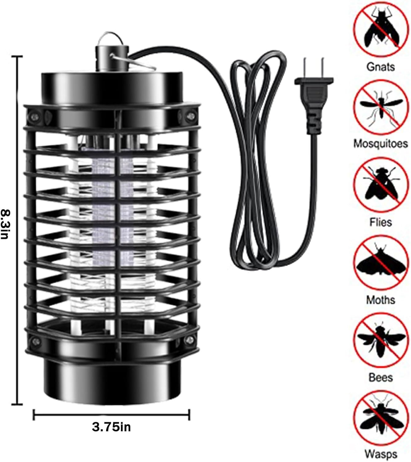 Bug Zapper Outdoor/Indoor,Mosquito Killer lamp,Mosquito Killer Outdoor Mosquito Zapper - UV Indoor Fly Trap, Insects Control, Home & Patio Mosquito Trap. - Image 8