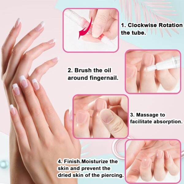 10 PCS Cuticle Oil Pen,Nail Oil Cuticle Pens for Nails Moist and Treatment,10 Fruit Plant Fragrance Cuticle Repair Oil Pen for Nail Care,Nail Cuticle Oil Pen Nourishment Polish with Vitamins - Image 7