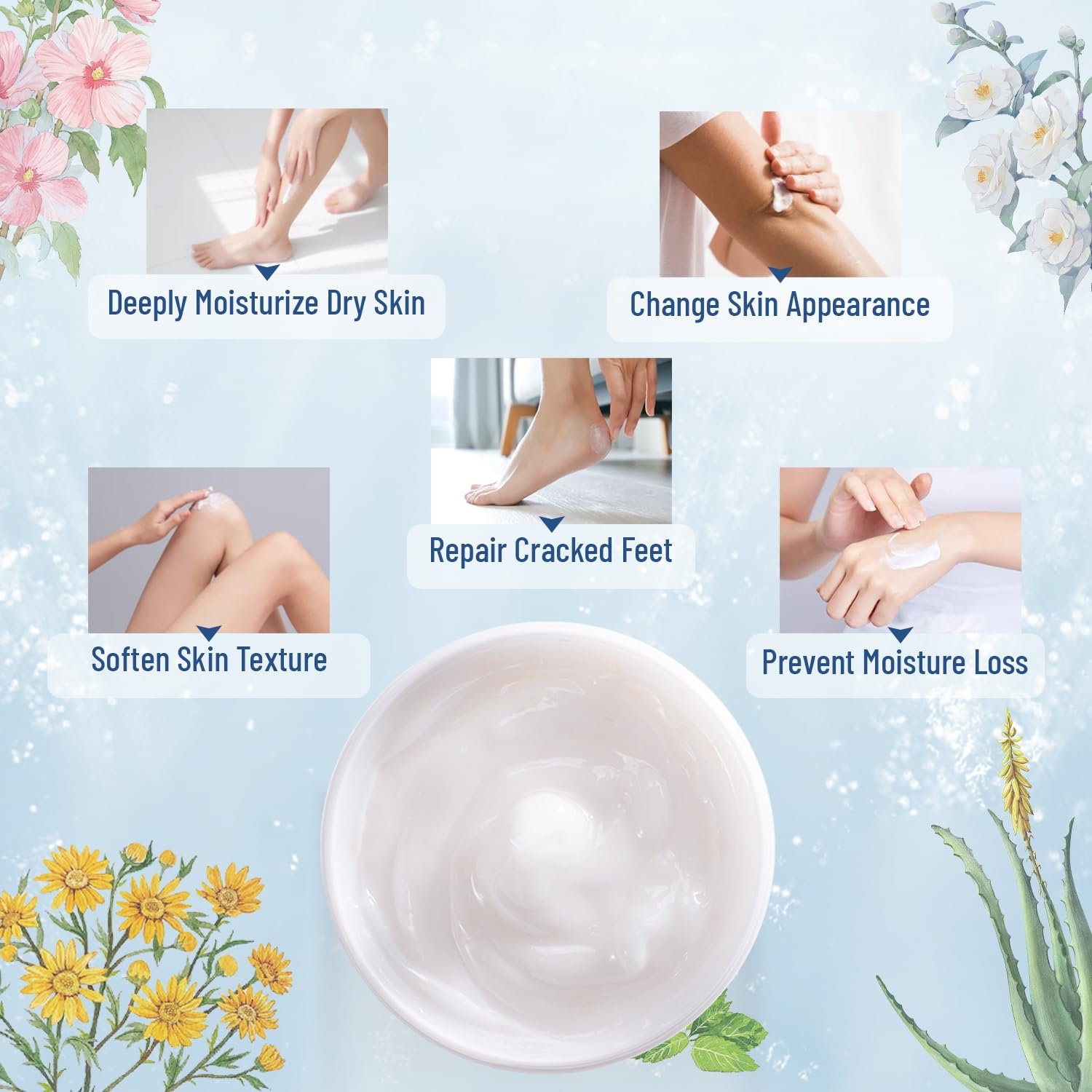 Urea Cream 42% plus Salicylic Acid 2% Net 5.29 Oz for Dry Cracked Feet, Heels, Knees, Elbows, Hands Repair Treatment. Moisturizes and Removes Corns, Calluses, Dead Skin, and Softens Toenails - Image 4