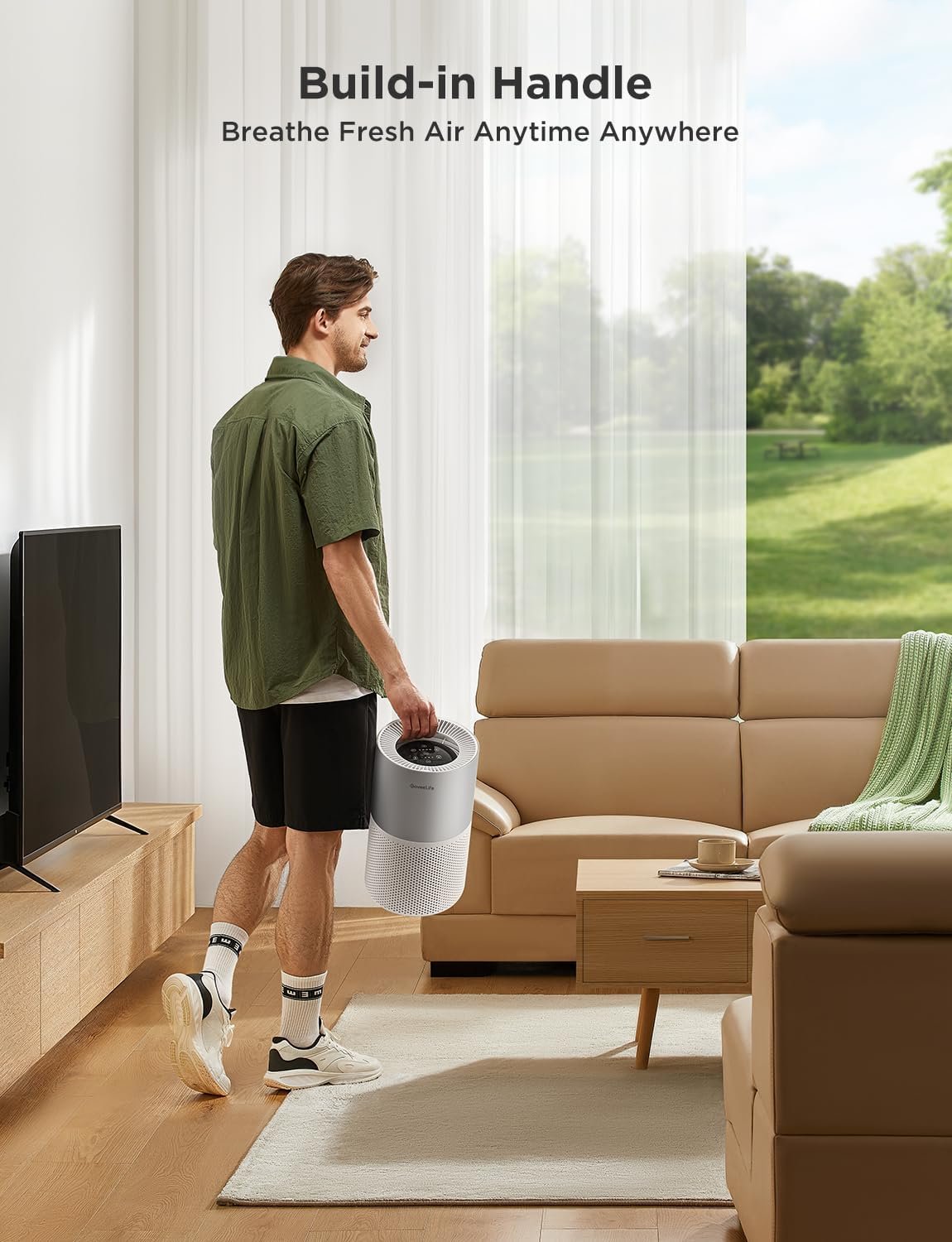 GoveeLife Smart Air Purifier for Homes and Large Rooms with Detachable Pre-filter, Air Quality Monitor, Covers up to 1162ft², App & Alexa Control for Pet Hair, Pollen, Dust, and Smoke - Image 6