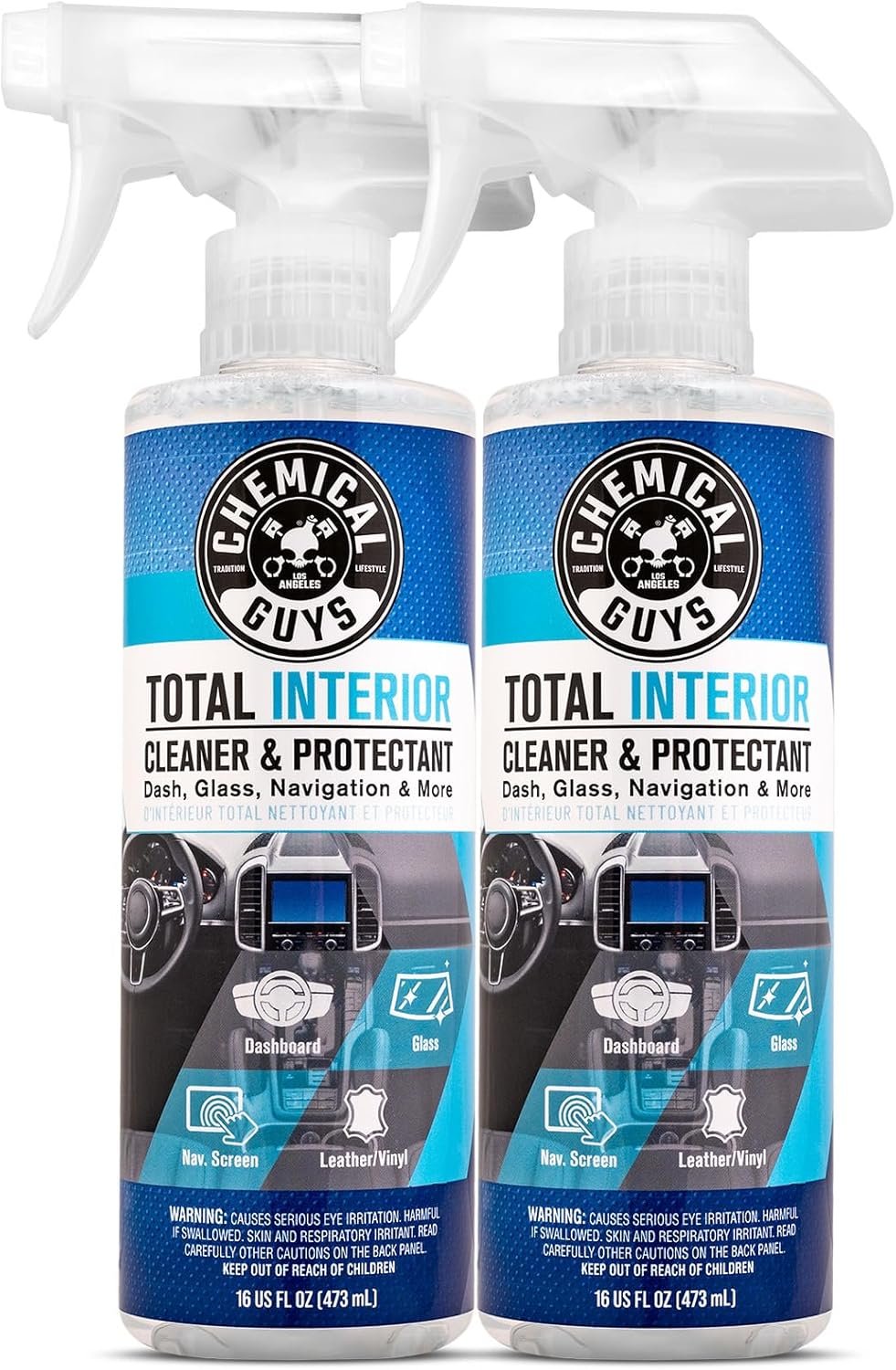 Chemical Guys SPI2201602 Total Interior Cleaner and Protectant, Safe for Cars, Trucks, SUVs, Jeeps, Motorcycles, RVs & More, 16 fl oz, (2 Pack) - Image 2