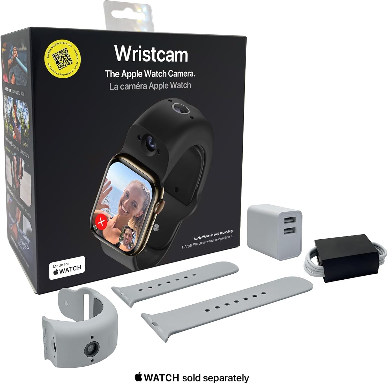 Wristcam, Smart Dual-Camera Band for Apple Watch (Apple MFi Certified), 8MP Sensor, Full HD Video/720P Sport Mode, (New) Pro. Image Stabilization, WiFi, IP68 Water Resistant, Siri Integration - Image 3