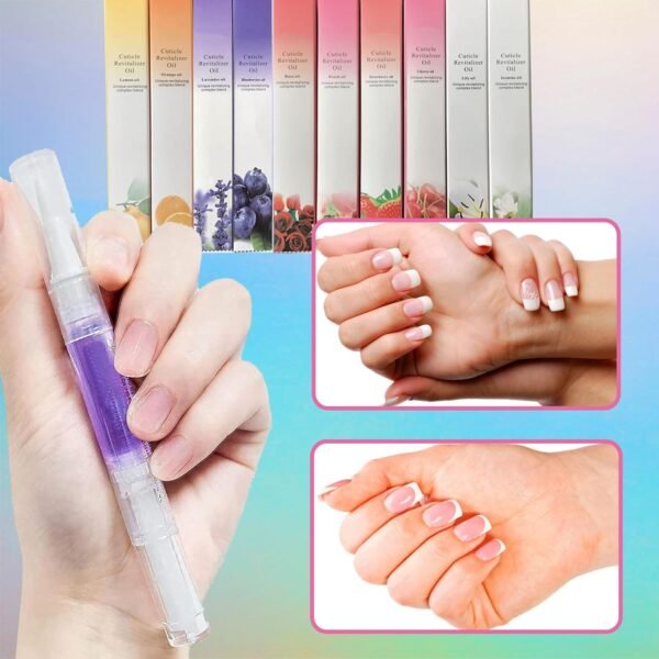 10 PCS Cuticle Oil Pen,Nail Oil Cuticle Pens for Nails Moist and Treatment,10 Fruit Plant Fragrance Cuticle Repair Oil Pen for Nail Care,Nail Cuticle Oil Pen Nourishment Polish with Vitamins - Image 11