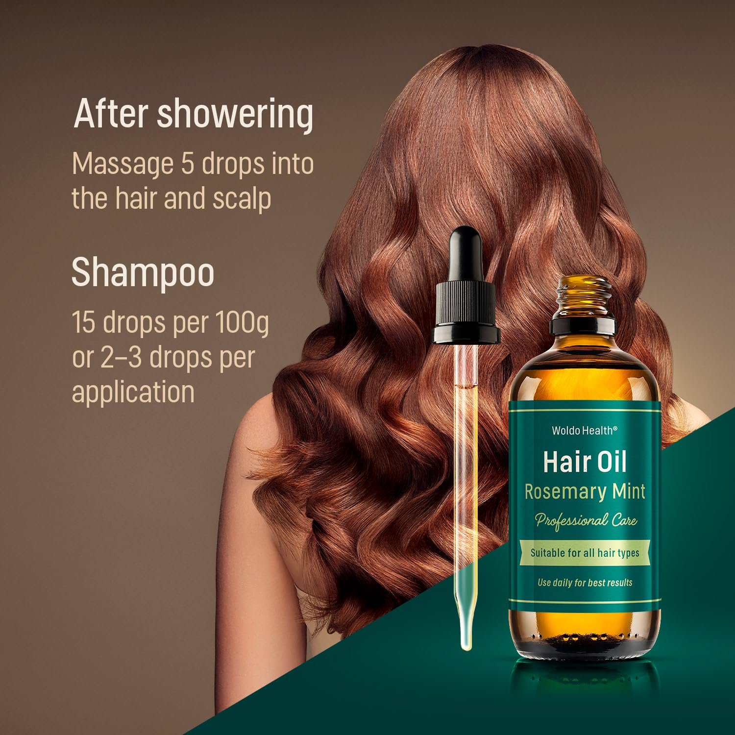 Rosemary Oil with Mint, 3.38 Fl Oz - for Hair Strengthening and Dry Scalp Treatment, Natural Ingredients, Vegan, Hair Oil for All Hair Types - Image 8