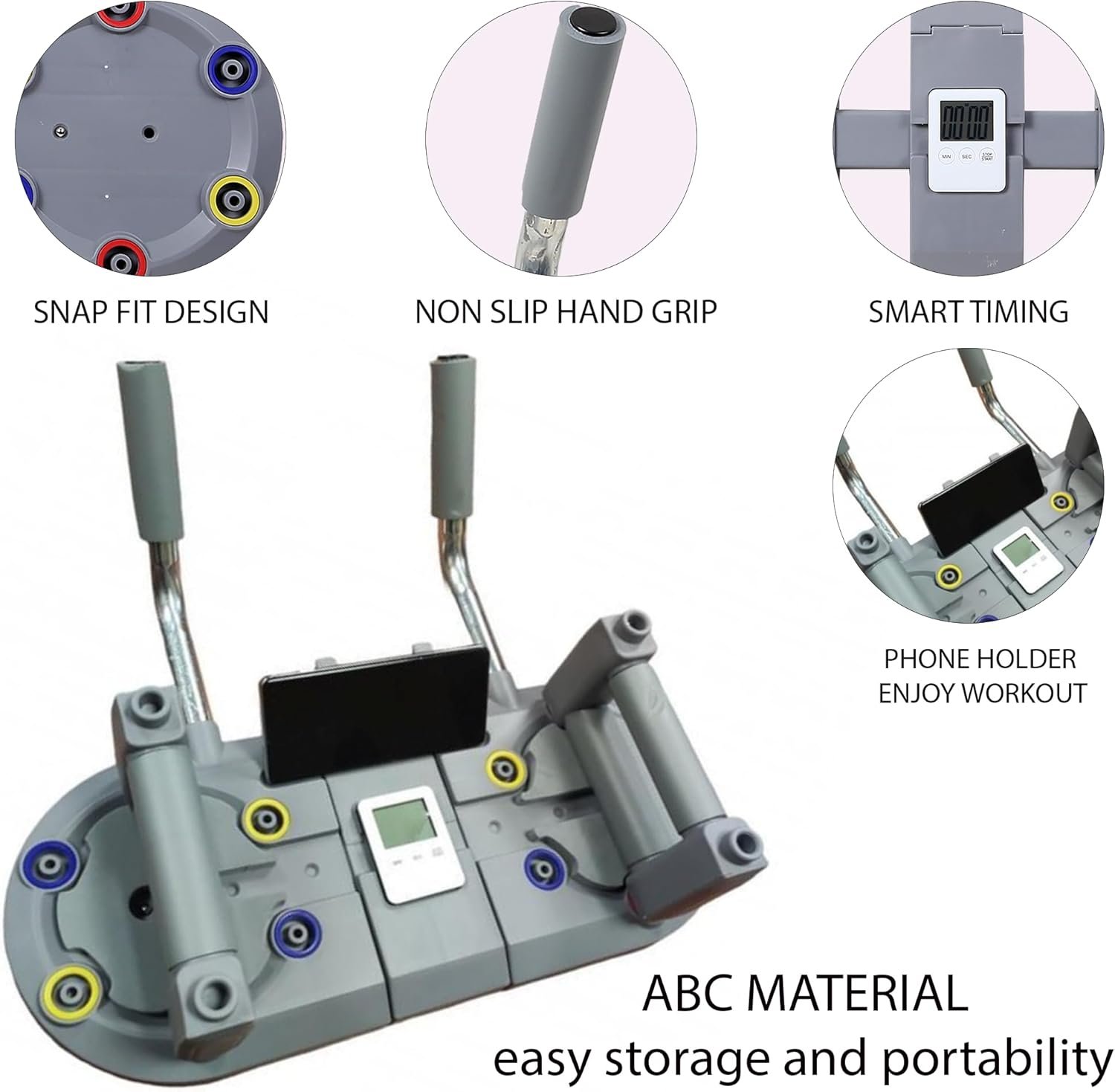 Push Up Board Set Perfect Home Workout Excersing Equipment At Home Pushup Bar System Portable Gym Abdominal Board Work Out - Image 3