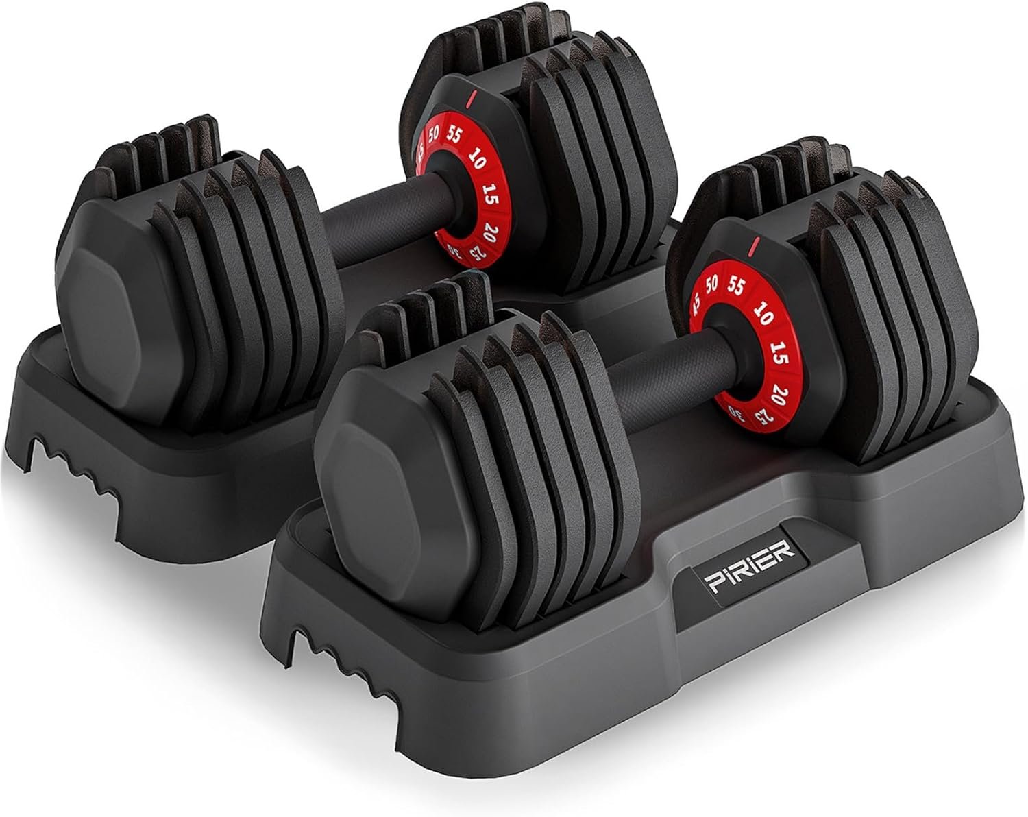 Adjustable Dumbbell 55LB Single Dumbbell Weight, 10-in-1 Weight Dumbbell with Anti-Slip Metal Handle for Home Gym Exercise Equipment - Image 2