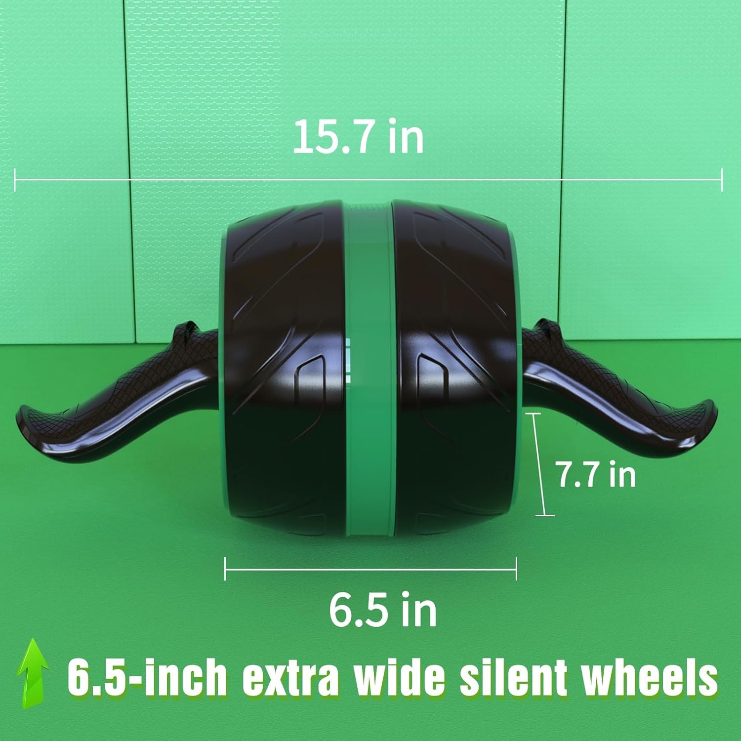 JJM Auto Rebound Exercise Roller - Abdominal Roller for Home Core Strength Training with Built-in Spring Resistance Auto Rebound - Image 4