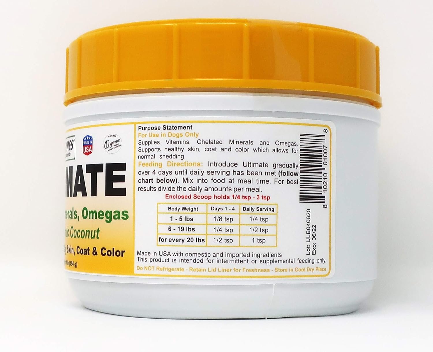 Dogzymes Ultimate Skin and Coat with Algal Oil and Organic Coconut (1 Pound) - Image 4