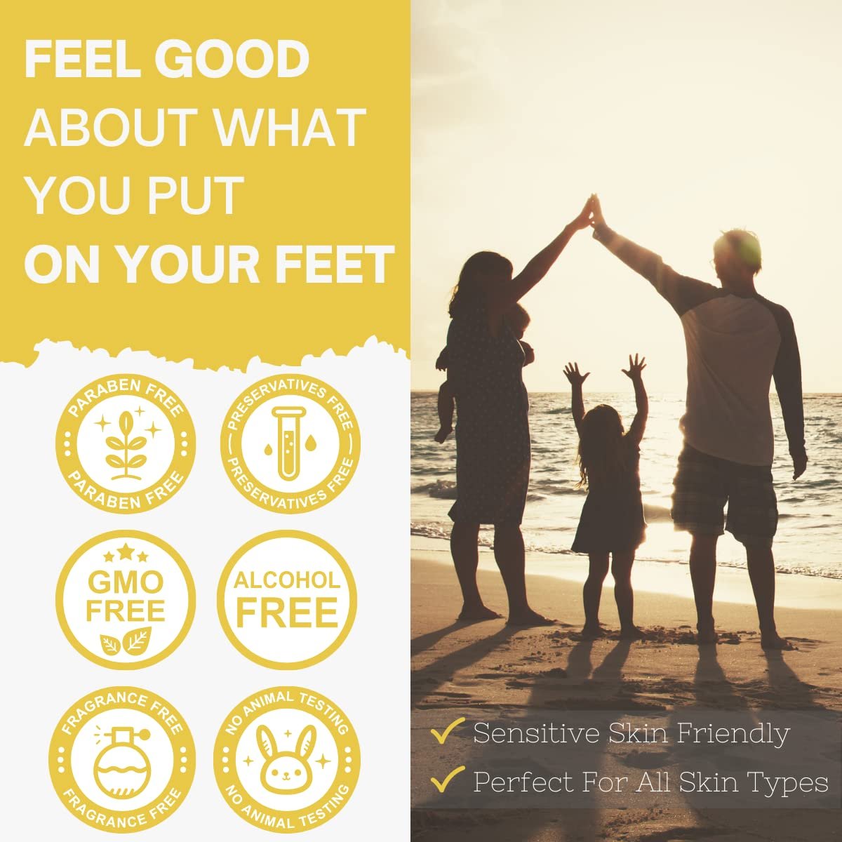 Yellow Bird Natural Foot Cream - For Dry and Cracked Feet Repair. Organic Athlete’s Foot Balm. Salve Moisturizer for Heel Care & Callus Treatment with Tea Tree Oil & Peppermint Essential Oils - Image 7