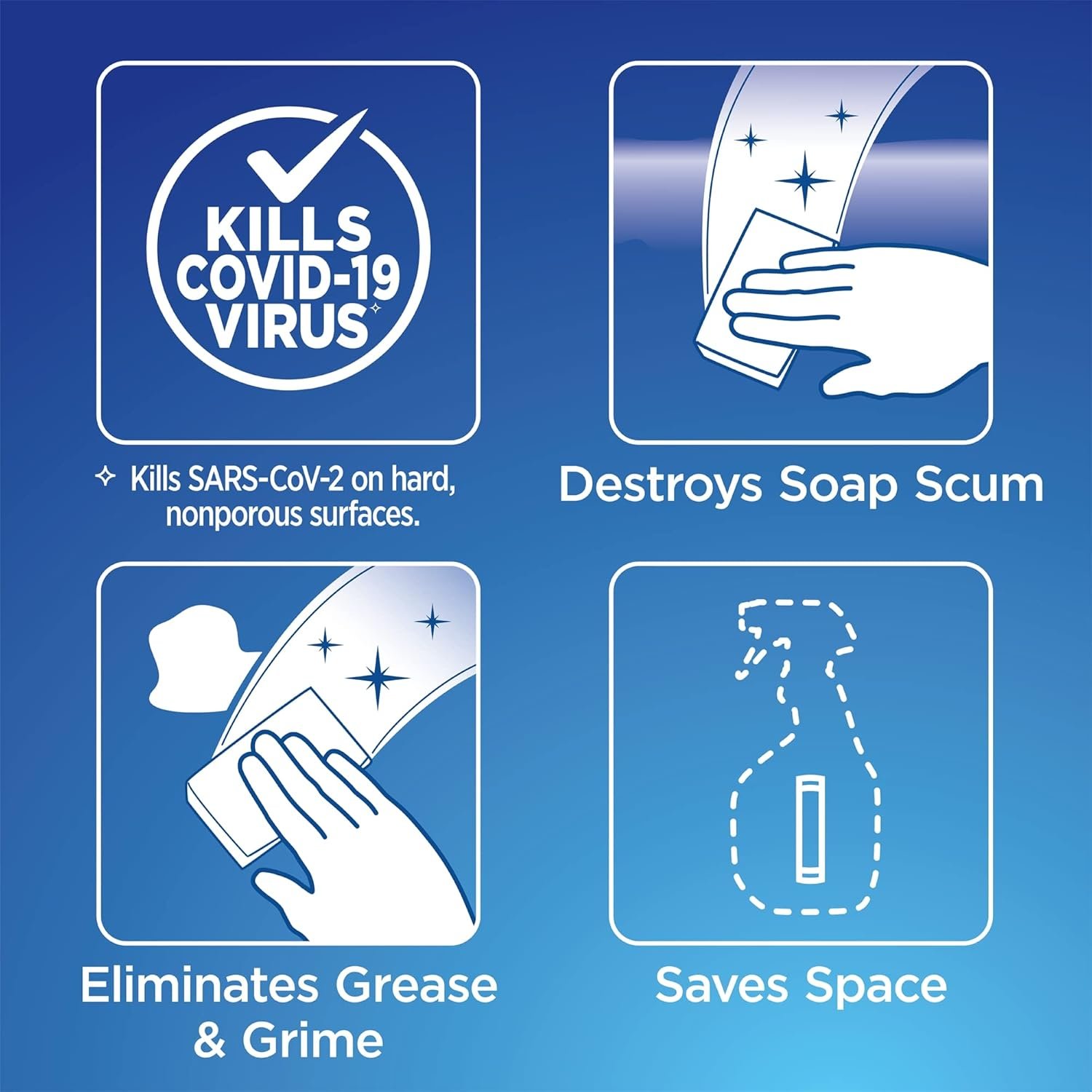 Clorox Disinfecting Multi-Purpose Cleaner Starter Kit with One Reusable Spray Bottle with 2 Refill Cartridges (Pack of 2) - Image 6
