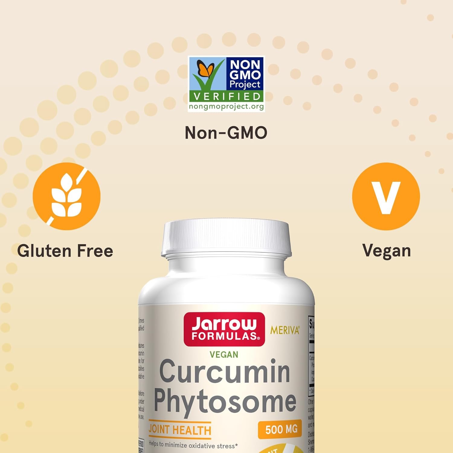 Jarrow Formulas Curcumin Phytosome 500 mg - 120 Veggie Capsules - Formulated with Meriva - Antioxidant Support Supplement - Joint Health & Support - 60 Servings - Image 6