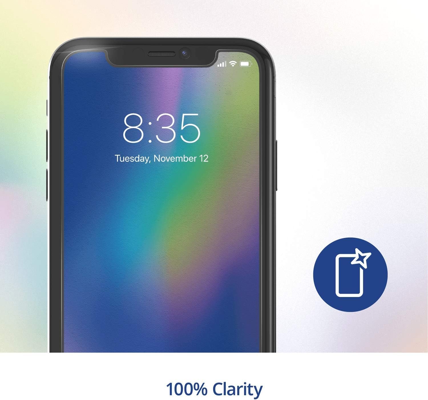 max Protection HD Screen Protection - 2 Pack - Tempered Glass Screen Protector - Made for Apple iPhone 12 and iPhone 12 Pro (6.1") - Case Friendly, Clear - Image 5