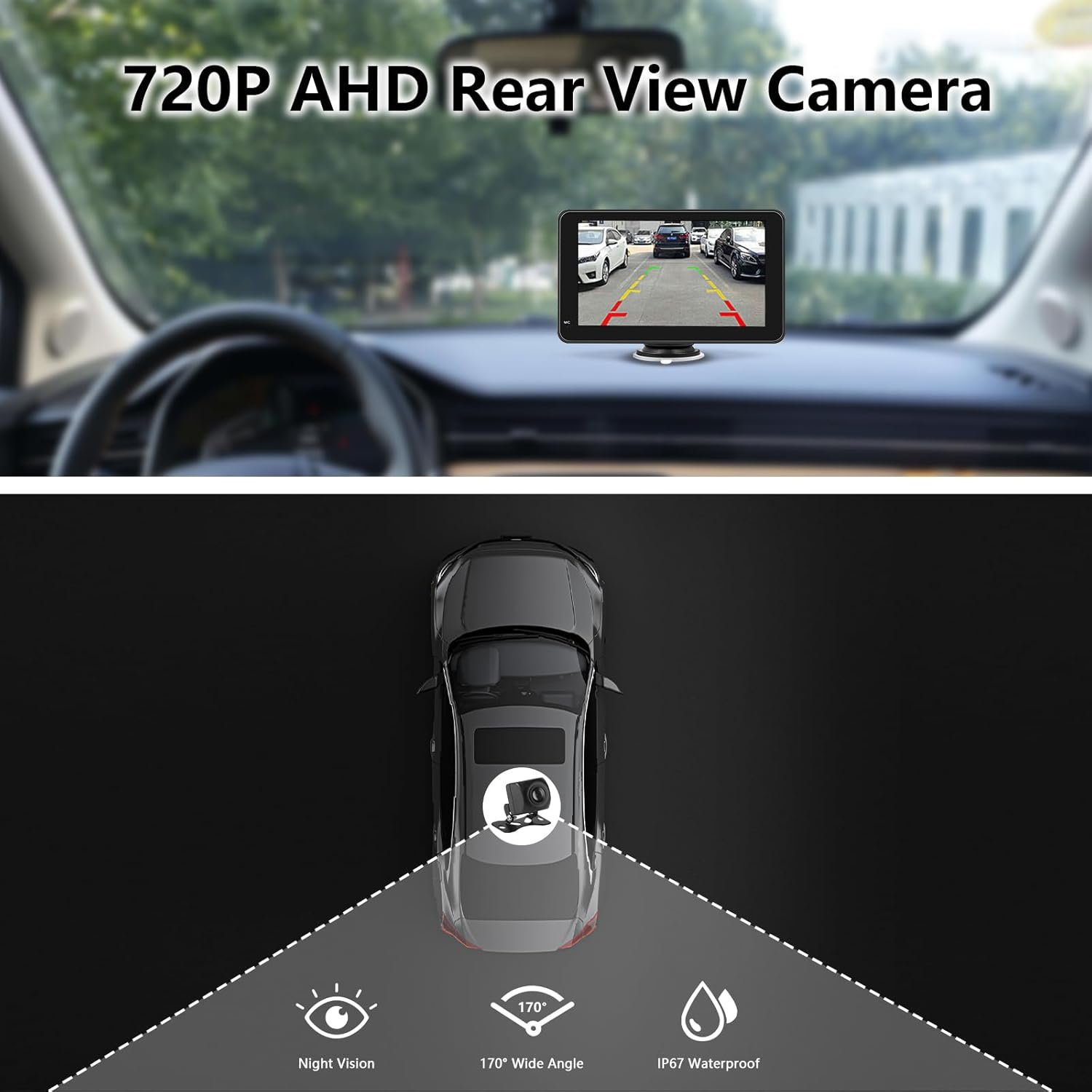 Apple Carplay Screen for Car, 7 Inch Portable Touch Screen Car Stereo with Wireless Carplay & Android Auto, Backup Camera, GPS Navigation, Bluetooth, Mirror Link, TF Card - Image 6