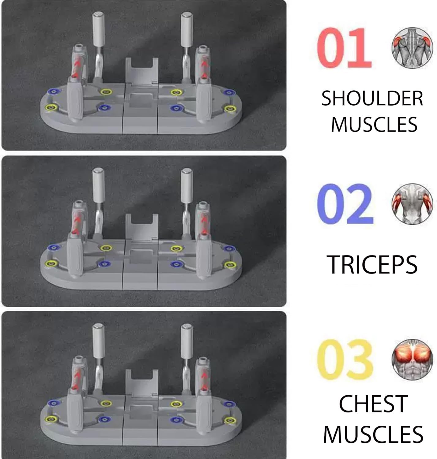 Push Up Board Set Perfect Home Workout Excersing Equipment At Home Pushup Bar System Portable Gym Abdominal Board Work Out - Image 4