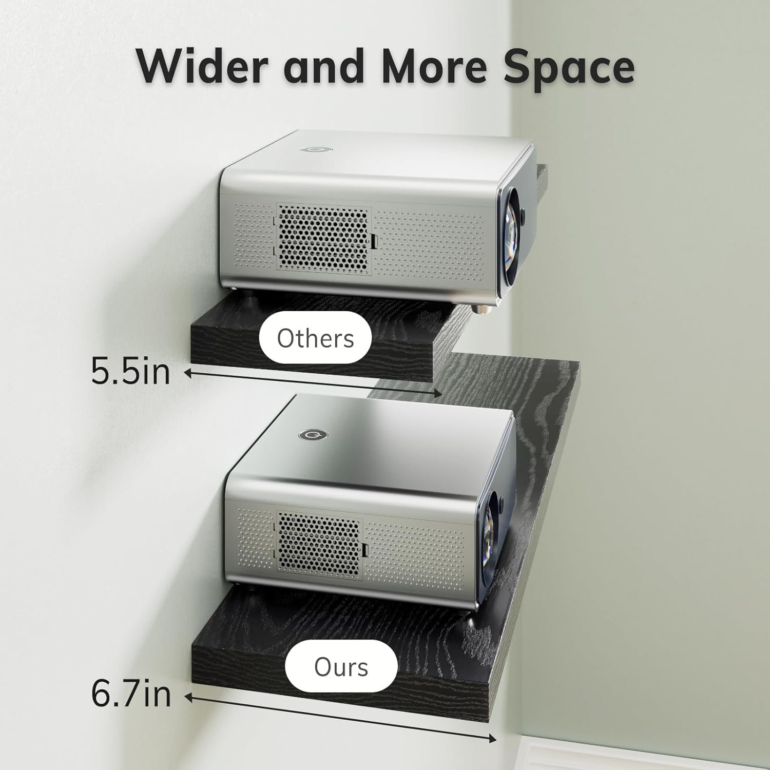 BAYKA Floating Shelves for Wall, Wall Mounted Rustic Wood Shelves for Bathroom, Bedroom, Living Room, Kitchen, Hanging Shelf for Books/Storage/Room Decor with 22lbs Capacity (Black, Set of 3, 16in) - Image 4