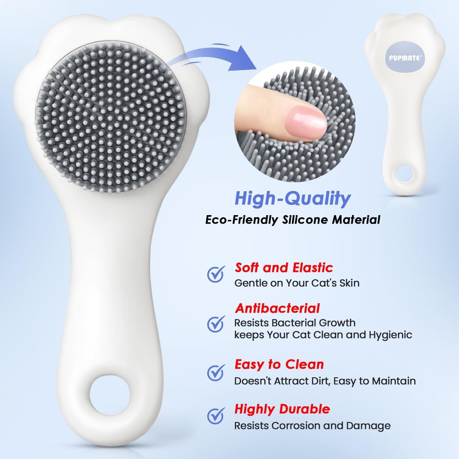 Waterless Cat Shampoo with Cat Brush - No Rinse Foam Dry Shampoo | Deep Cleansing Relieves Itchy Skin & Shedding | Gentle, pH-Balanced for Kittens Sensitive Skin | Specifically for Cat Bath | 7 oz - Image 7