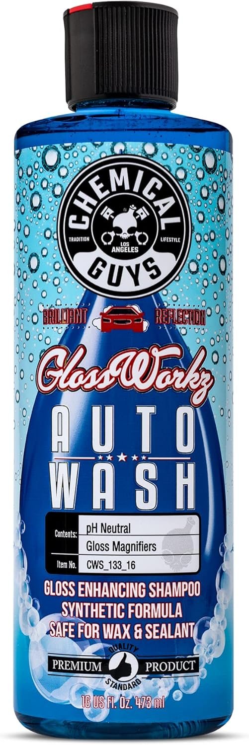 Chemical Guys CWS_133_16 Glossworkz Gloss Booster Car Wash Soap (Works with Foam Cannons, Foam Guns or Bucket Washes) Safe for Cars, Trucks, Motorcycles, RVs & More, 16 fl oz, Watermelon Scent - Image 2