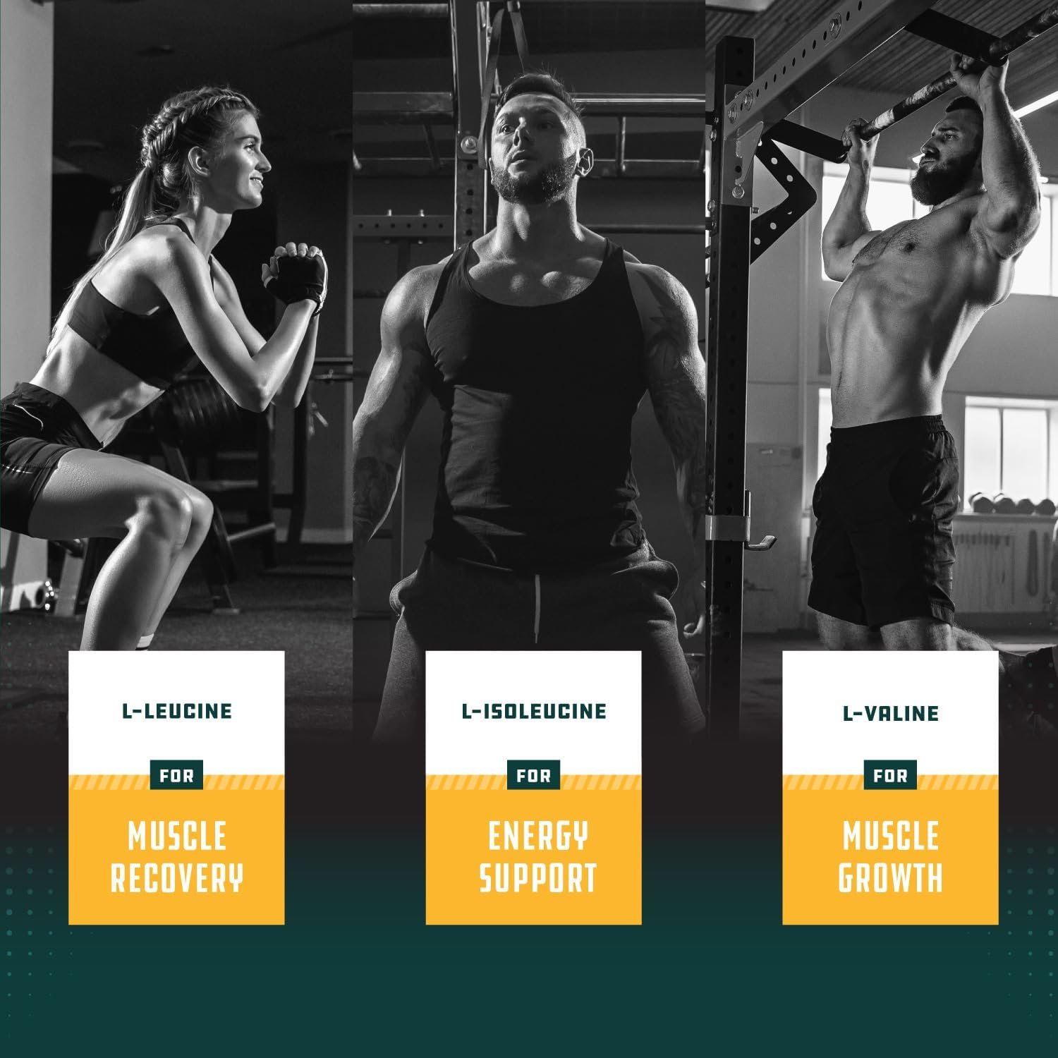 Branch Chain Amino Acids Supplement - Vegan BCAA Tablets Post Workout Muscle Recovery and Muscle Growth Support - Branched Chain Amino Acids Supplement for Men and Womens Workout Recovery 60 Count - Image 7