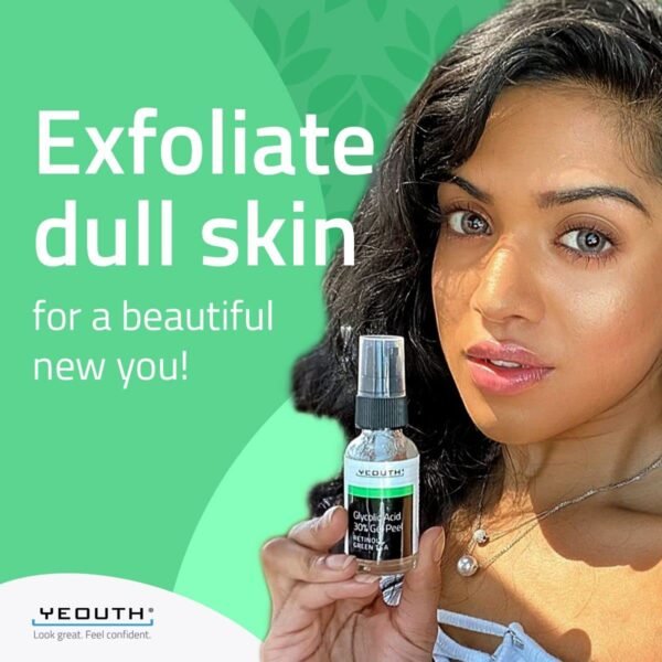 YEOUTH Glycolic Acid Gel Peel for Face - Exfoliatingg Gel for Face - 30% Glycolic Acid Peel - 30% Gel with Retinol & Green Tea - Face Peel Designed to Refresh & Smooth the Appearance of Skin 2oz - Image 7