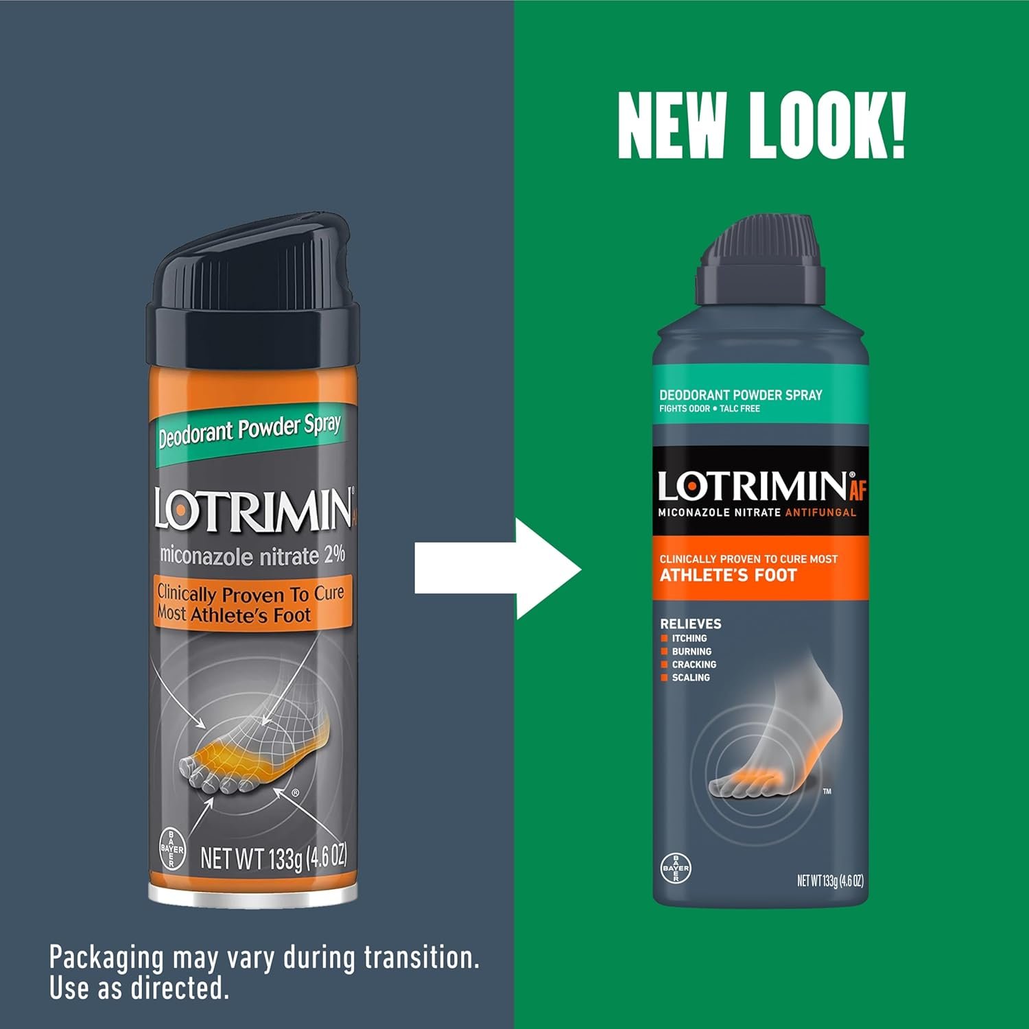 Lotrimin Athlete's Foot Deodorant Antifungal Powder Spray, Miconazole Nitrate 2%, Clinically Proven Effective Antifungal Treatment of Most AF, Jock Itch & Ringworm, 4.6 Ounce (Pack of 3) - Image 3