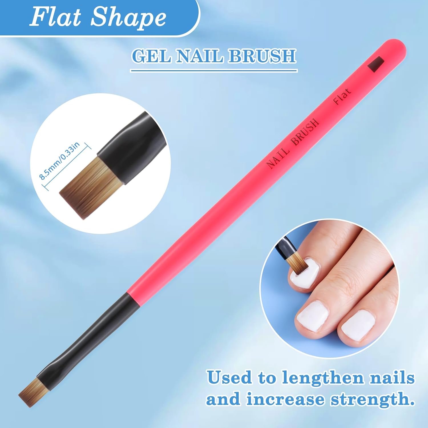 3PCS Nail Clean Up Brushes for OPI Nail Polish Remover, Brushes for Cleaning Polish Mistakes on the Cuticles, Acetone Resistant Nail Brushes for Nail Art and Designs(BB Pink ) - Image 6