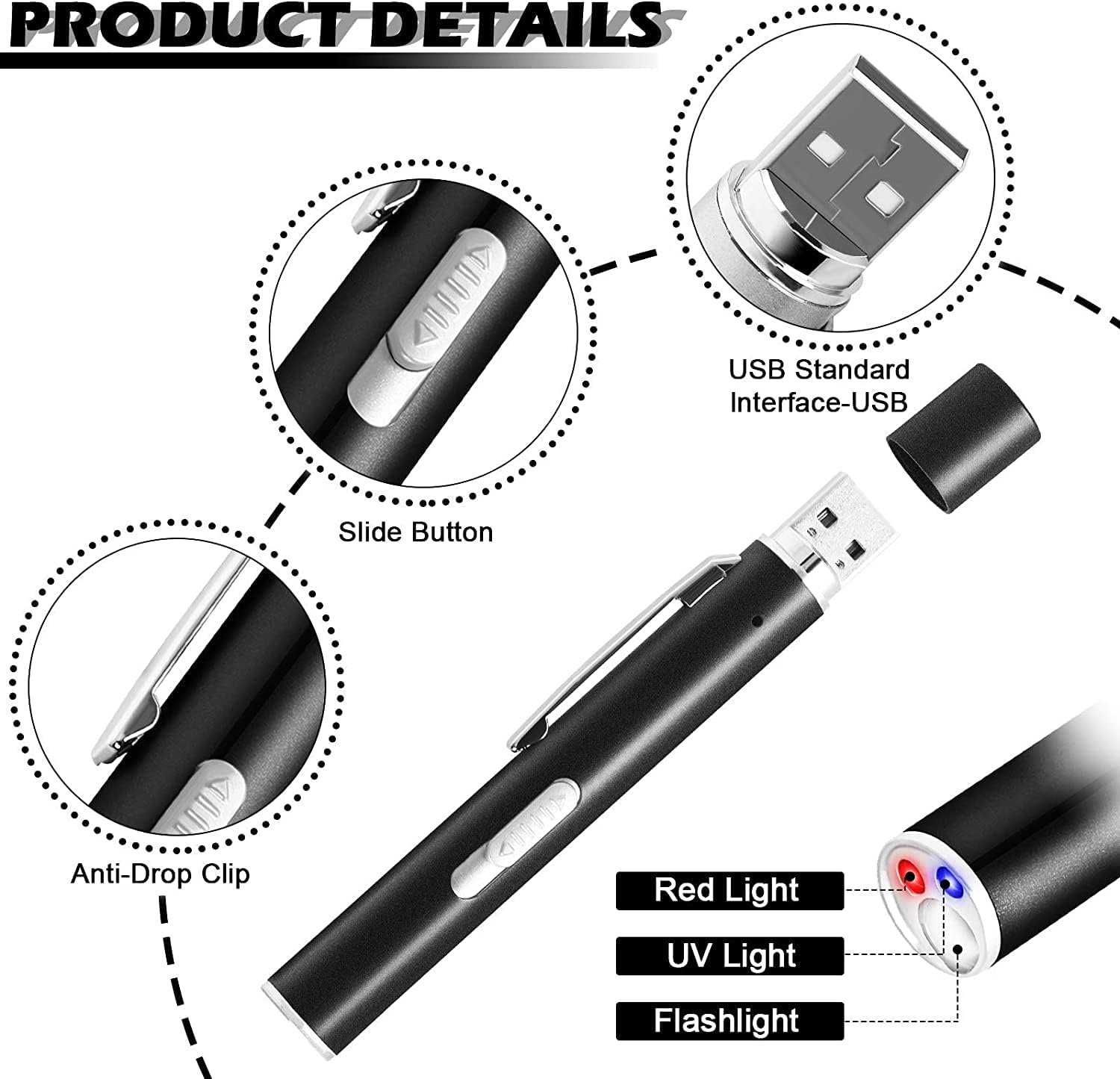 2 Pack Cat Toys Pointer Interactive Toys for Indoor Cats and Dogs, Pet Cat Catch Single Interactive Exercise Cat Training Tool with USB Rechargable - Image 3