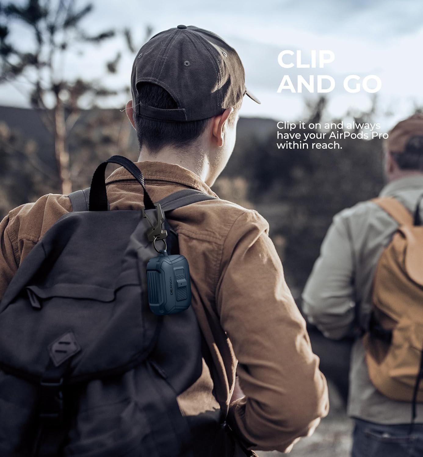 Dexnor Magnetic Case for AirPods Pro 2nd/1st Generation (2023/2022/2019), Compatible with MagSafe, Drop-Proof Lock Full-Body Shockproof Hard Protective Cover Rugged Bumper Cases Blue - Image 8