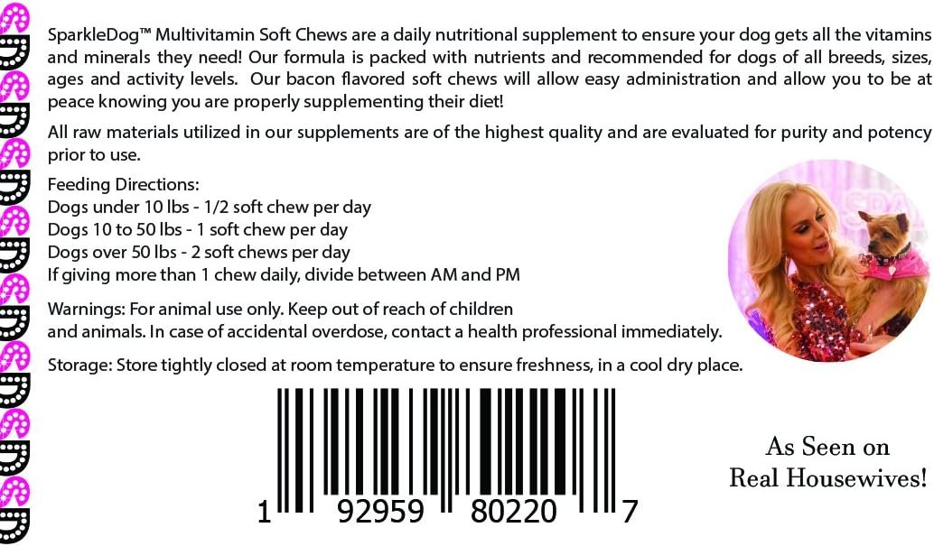 Multivitamin Daily Supplement Soft Chews for Dogs - Dietary Support for Small Medium or Large Pets - for Active Working & Senior Canines - 60 Chews - Image 3
